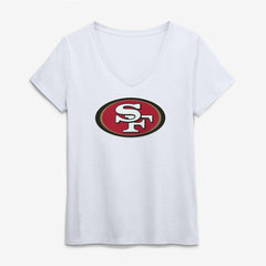 Logo Athletic Women's Primary Logo V-Neck T-Shirt - San Francisco 49ers T-shirts