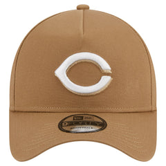 Khaki Cincinnati Reds New Era A-Frame 9FORTY Adjustable Hat