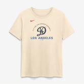Natural Los Angeles Dodgers Nike Women's City Connect Arch T-Shirt