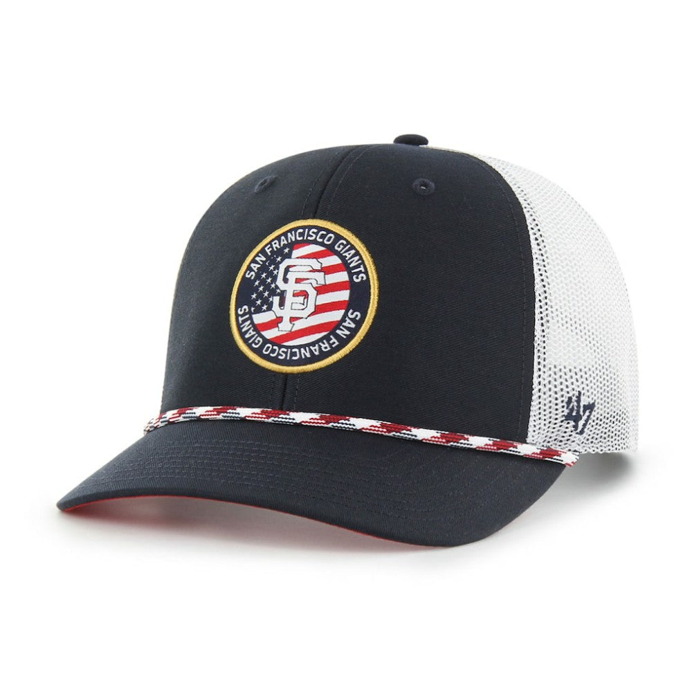 Navy San Francisco Giants '47 Union Patch Trucker Adjustable Hat