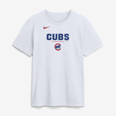 White Chicago Cubs Nike Bold Team Name T-Shirt