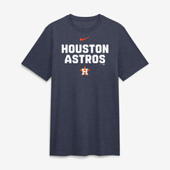 Heather Navy Houston Astros Nike Stacked Tri-Blend T-Shirt