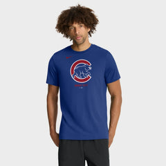 Royal Chicago Cubs Nike Tri-Blend Logo T-Shirt