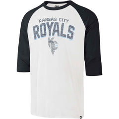 Cream Kansas City Royals '47 City Connect Crescent Franklin Raglan 3/4-Sleeve T-Shirt