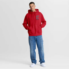 Red Cleveland Guardians Nike Primetime Lockup Full-Zip Hoodie