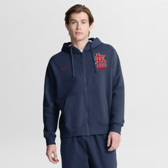 Navy St. Louis Cardinals Nike Primetime Lockup Full-Zip Hoodie