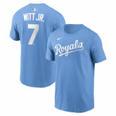 Light Blue Bobby Witt Jr. Kansas City Royals Nike Name & Number T-Shirt