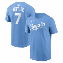 Light Blue Bobby Witt Jr. Kansas City Royals Nike Name & Number T-Shirt