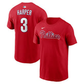 Red Bryce Harper Philadelphia Phillies Nike Name & Number T-Shirt