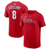 Red Nick Castellanos Philadelphia Phillies Nike Name & Number T-Shirt