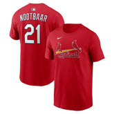 Red Lars Nootbaar St. Louis Cardinals Nike Home Name & Number T-Shirt