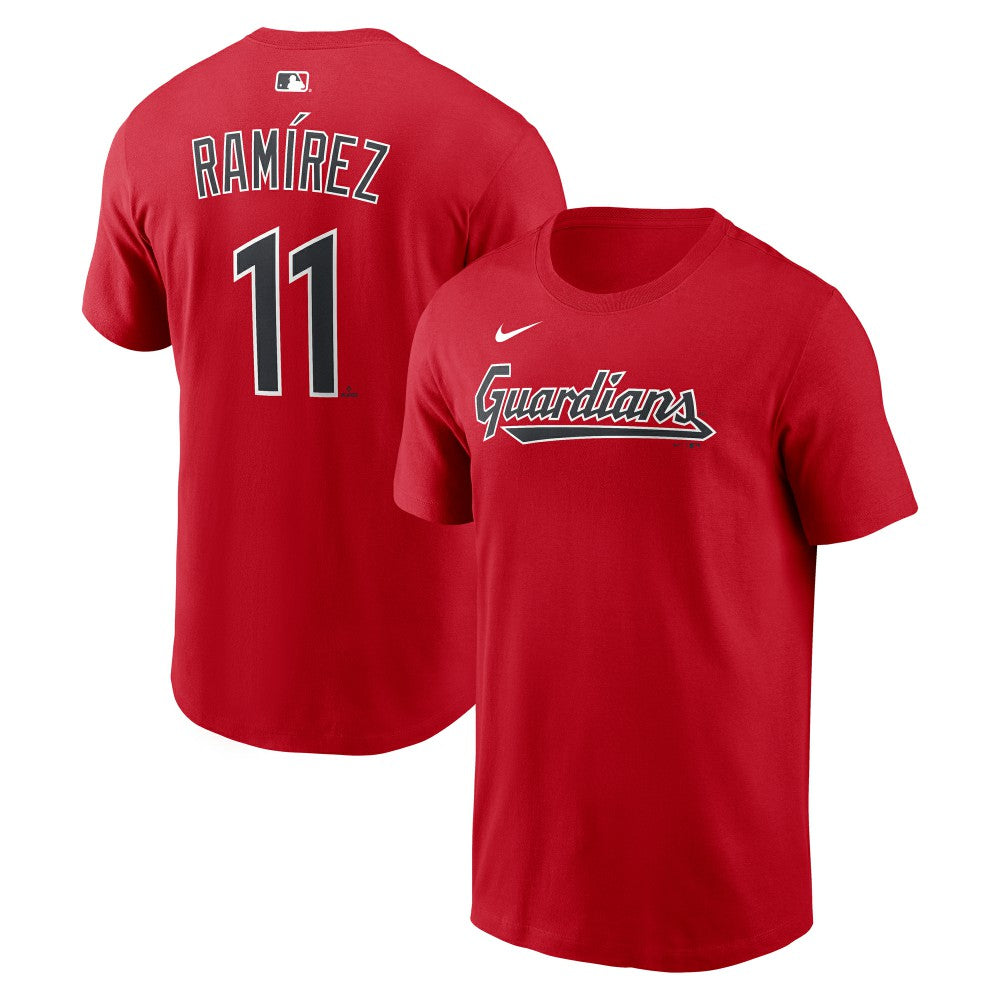 Red José Ramírez Cleveland Guardians Nike Name & Number T-Shirt