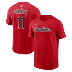 Red José Ramírez Cleveland Guardians Nike Name & Number T-Shirt