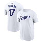 White Shohei Ohtani Los Angeles Dodgers Nike Name & Number T-Shirt