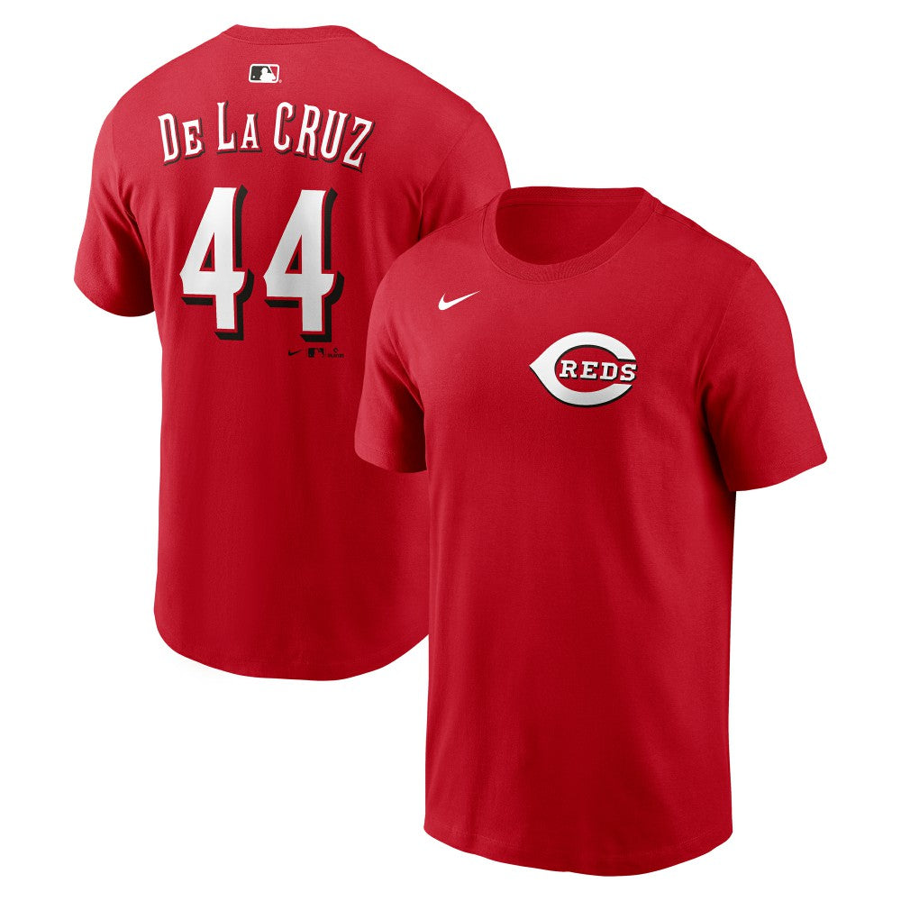 Red Elly De La Cruz Cincinnati Reds Nike Home Name & Number T-Shirt