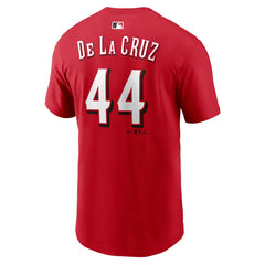Red Elly De La Cruz Cincinnati Reds Nike Home Name & Number T-Shirt