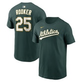 Green Brent Rooker Athletics Nike Home Name & Number T-Shirt