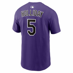 Purple Matt Holliday Colorado Rockies Nike Cooperstown Collection Name & Number T-Shirt