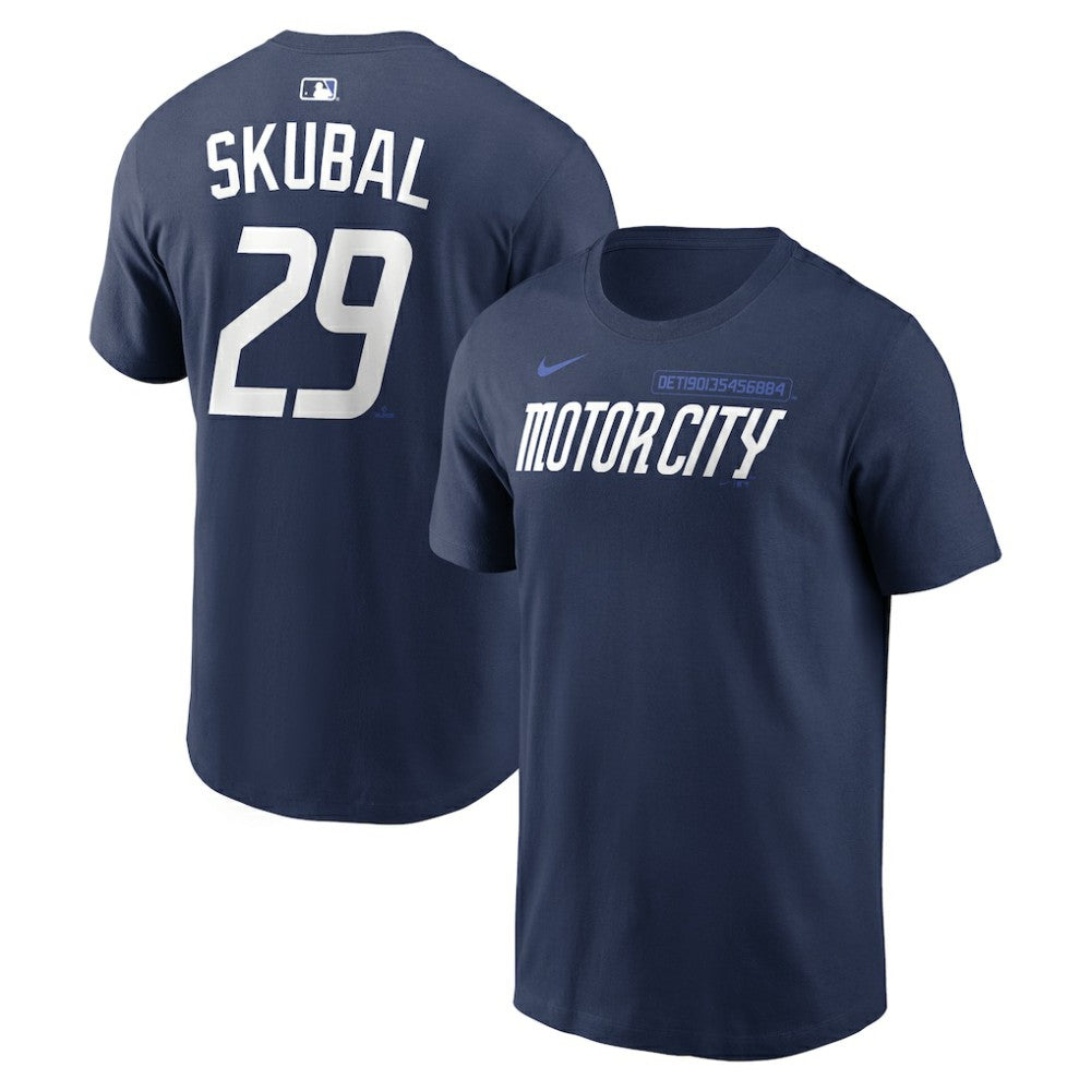 Navy Tarik Skubal Detroit Tigers Nike City Connect Name & Number T-Shirt