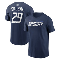 Navy Tarik Skubal Detroit Tigers Nike City Connect Name & Number T-Shirt