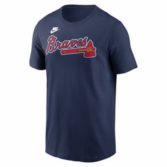 Navy Chipper Jones Atlanta Braves Nike Cooperstown Collection Name & Number T-Shirt