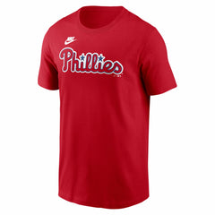 Red Shane Victorino Philadelphia Phillies Nike Cooperstown Collection Name & Number T-Shirt