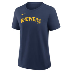 Navy Christian Yelich Milwaukee Brewers Nike Women's Name & Number T-Shirt