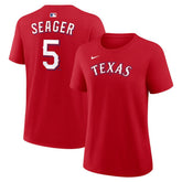 Red Corey Seager Texas Rangers Nike Women's Name & Number T-Shirt