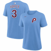 Light Blue Bryce Harper Philadelphia Phillies Nike Women's Name & Number T-Shirt