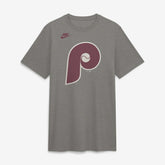 Heather Charcoal Philadelphia Phillies Nike Cooperstown Logo Tri-Blend T-Shirt