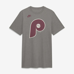 Heather Charcoal Philadelphia Phillies Nike Cooperstown Logo Tri-Blend T-Shirt