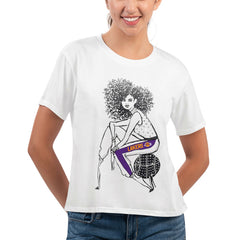 Los Angeles Lakers G-III 4Her by Carl Banks Women's Play the Ball Cropped T-Shirt