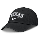 Black Texas Rangers Nike Primetime Club Adjustable Hat