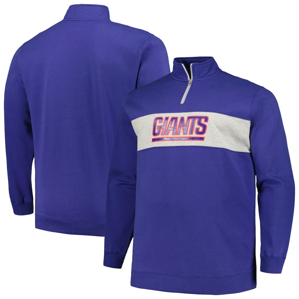 Profile Big & Tall Fleece Quarter-Zip Jacket - New York Giants Jackets