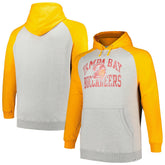 Profile Big & Tall Favorite Arch Throwback Raglan Pullover Hoodie - Tampa Bay Buccaneers Hoodies