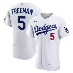 White Freddie Freeman Los Angeles Dodgers Nike Home Authentic Jersey