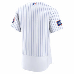 White New York Mets Nike Home Sponsor Patch Authentic Jersey