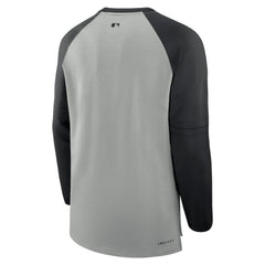 Heather Gray/Black Baltimore Orioles Nike Authentic Collection Game Time Raglan Performance Long Sleeve T-Shirt