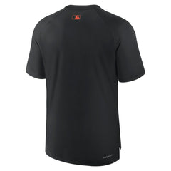 Black Baltimore Orioles Nike Authentic Collection Pregame Raglan Performance T-Shirt
