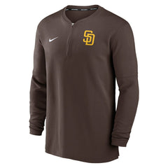 Brown San Diego Padres Nike Authentic Collection Game Time Performance Quarter-Zip Top