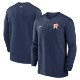 Navy Houston Astros Nike Authentic Collection Game Time Performance Quarter-Zip Top