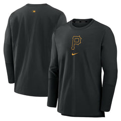 Black Pittsburgh Pirates Nike Authentic Collection Player Dri-FIT Lightweight Pullover
