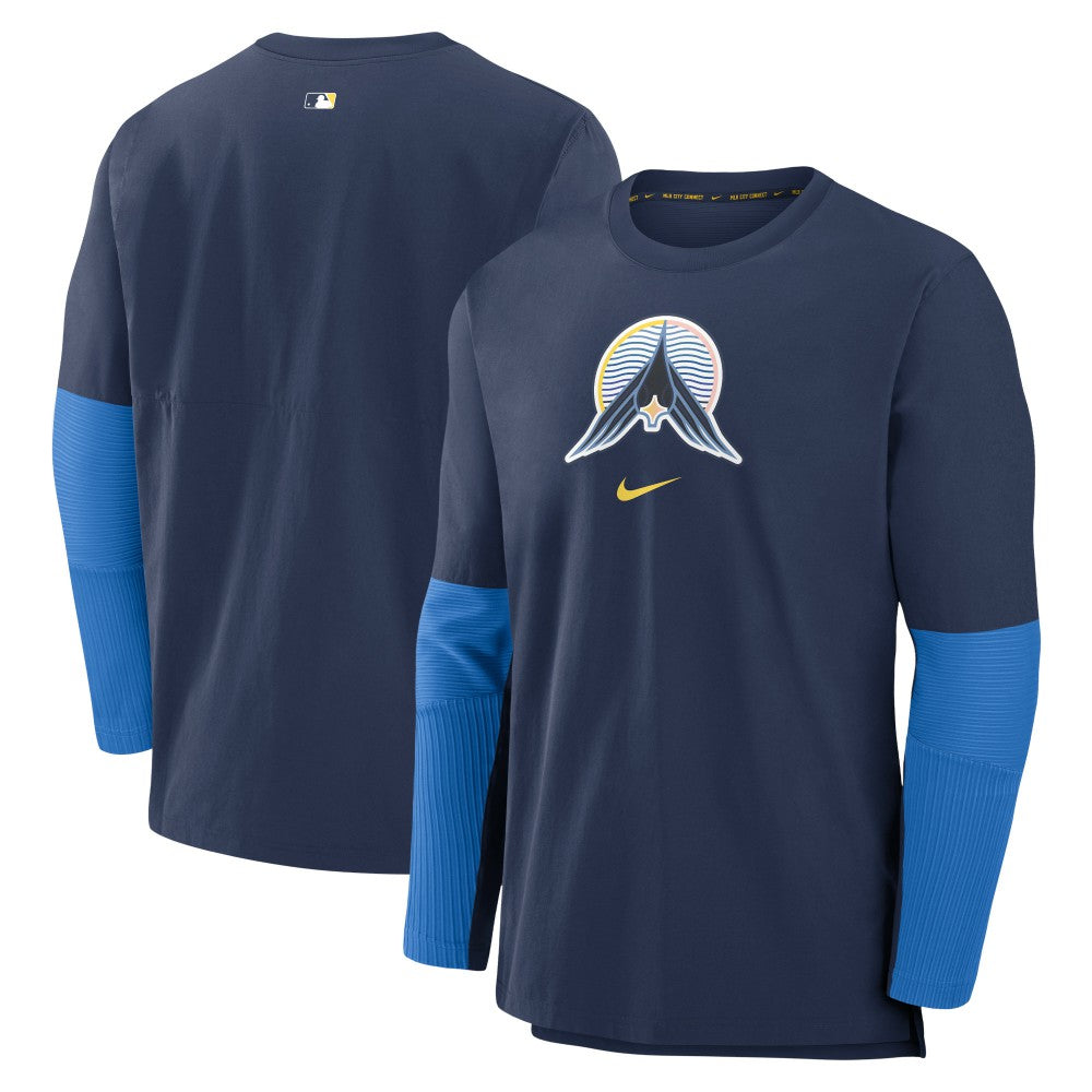 Navy Minnesota Twins Nike Authentic Collection Player Dri-FIT Lightweight Pullover
