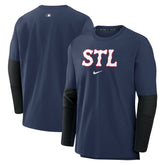 Navy St. Louis Cardinals Nike Authentic Collection Player Dri-FIT Lightweight Pullover
