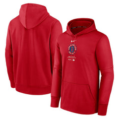 Red Los Angeles Angels Nike Authentic Collection City Connect Practice Performance Pullover Hoodie
