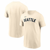 Cream Seattle Mariners Nike Alternate Wordmark T-Shirt