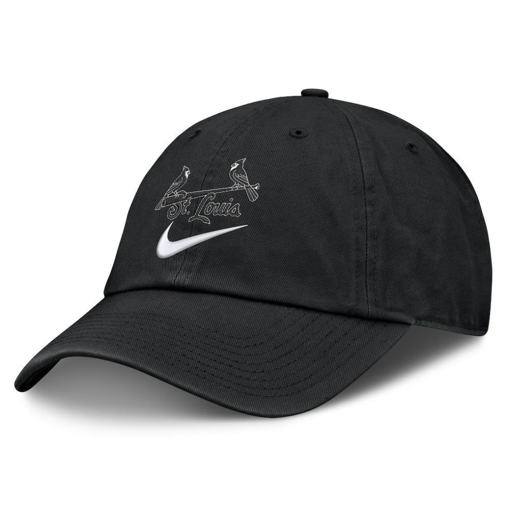Black St. Louis Cardinals Nike Primetime Club Adjustable Hat