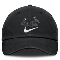 Black St. Louis Cardinals Nike Primetime Club Adjustable Hat