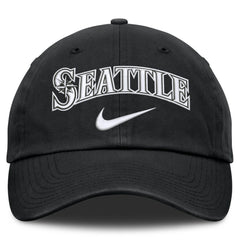 Black Seattle Mariners Nike Primetime Club Adjustable Hat