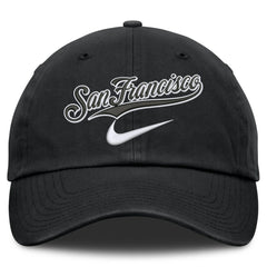Black San Francisco Giants Nike Primetime Club Adjustable Hat